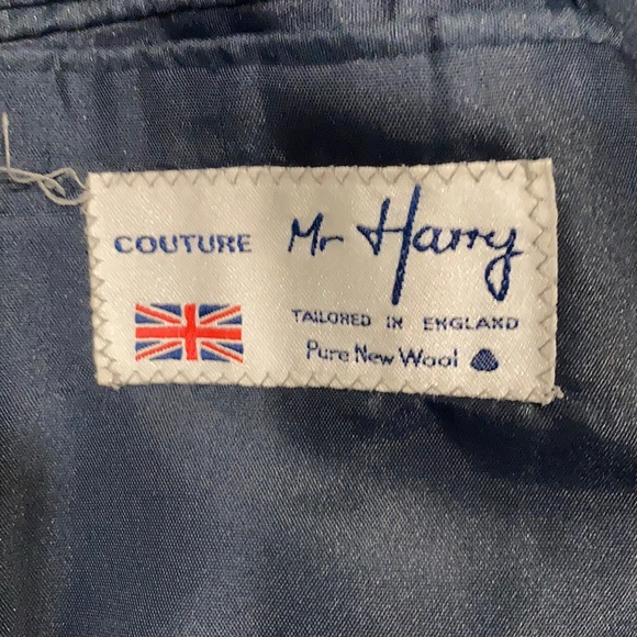 Couture Mr.Harry Dark Blue Men’s Overcoat Winter Jacket Pure New Wool - Picture 3 of 9